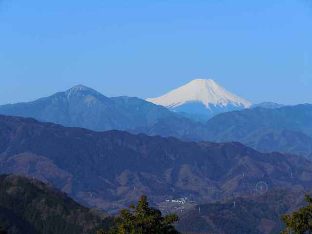 高尾山から富士を望む