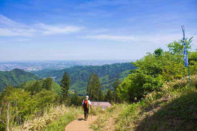 景信山から下山